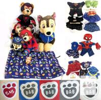 Build-A-Bear Lot: 5 Plush Toys w/ Spider-Man, Paw Patrol Chase, Marvel & DC Costumes, Accessories