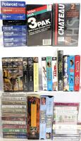 Large Vintage Media Lot: VHS Movies, Christmas CDs/Tapes, Blank VHS, Storage Sealed, Titanic Set