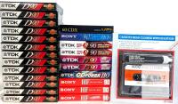 TDK & Sony Cassette Tape Lot: D90, B90, CDPower, HF 90/110 Min, VCI 60, Head Cleaner OT-7003