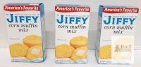 Jiffy Corn Muffin Mix 8.5oz (240g) Box, Best By 03/20/26, Made in USA, UPC 072486002205