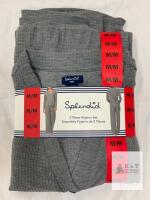 NEW Splendid Women's 2 Piece Pajama Set, Gray, Size Medium, 100% Polyester, Long Sleeve, Button Top
