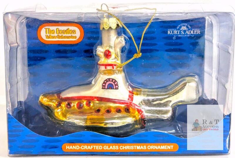 Kurt S. Adler The Beatles Yellow Submarine Hand-Crafted Glass Ornament 2011, UPC 086131183010