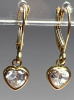 10K yellow Gold stamped Dainty Drops CZ Heart