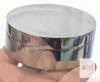 New Round Chrome-Plated Jewelry / Trinket / Rosary Box With Screw-On Lid, Mirror-Finish With Lined Interior, 3" Diameter &times; 1.25" Tall - 3