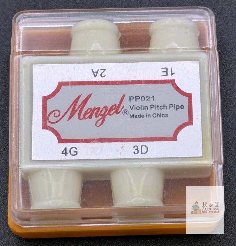 Menzel PP021 Violin Pitch Pipe, 4-Note Tuner (G, D, A, E), Plastic Case, Made in China