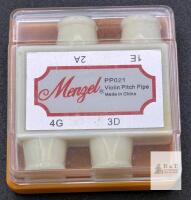 Menzel PP021 Violin Pitch Pipe, 4-Note Tuner (G, D, A, E), Plastic Case, Made in China
