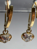 10K yellow Gold stamped Dainty Drops CZ Heart - 3