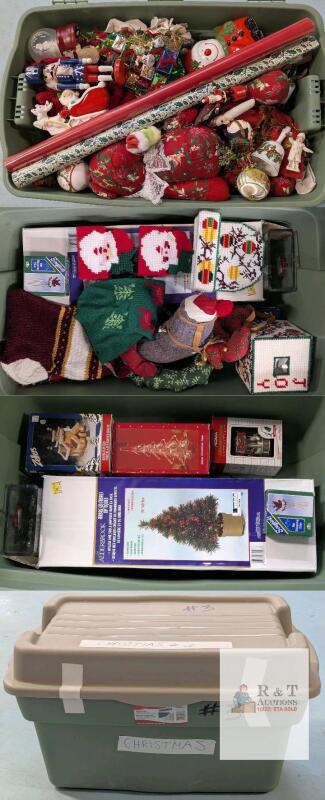 Large Christmas Decorations Bundle &ndash; Rubbermaid Roughneck Bin, 24&rdquo; Tree, Ornaments, Crafts, Zellers