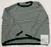 NEW Women's XXL Green Striped Pullover Sweatshirt, Long Sleeve, Cotton Blend, X003VCAHAD