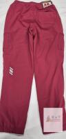 NEW Merrell XS Women's Burgundy Hiking Pants, Elastic Waist, Polyester Stretch, Cargo Pockets, Reflective