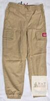 NEW Levi&rsquo;s Boys Cargo Jogger Pants, Khaki, Size 7, 98% Cotton, Elastic Waist, 6 Pockets, New with Tags