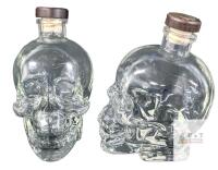 Crystal Head Vodka 750ml Collectible Skull Glass Bottles, Empty, Canada, Wood Caps