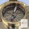 New 2.5" Solid Brass Combination Sundial & Compass in Wooden Box Latch Styles Vary - 4