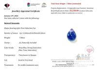 WOW!!! 7 ct Certified Pear Tanzanite gemstone ($5,250 Appraisal)