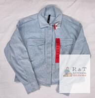 NEW Mondetta Women's Corduroy Shirt Jacket Light Blue Size M 2 Chest Pockets RN88201