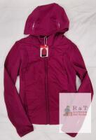 NEW Tuff Athletics Performance Full Zip Magenta Hoodie Jacket, Women's Medium, Reflective Details, Hood