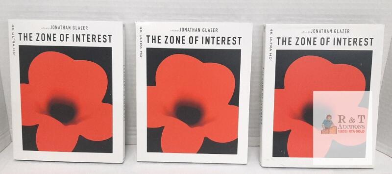 3 NEW The Zone of Interest 4K Ultra HD Blu-ray, 2024, A24/Elevation Pictures, Slipcover, PG, Canadian Release