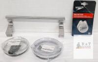 NEW Stainless Steel Over-the-Door Towel Bar 14", Speedo Ergo Ear Plugs, 20oz & 30oz Tumbler Lids