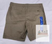 NEW English Laundry Men's Khaki Dress Shorts, Size 36, 98% Cotton 2% Spandex, 4 Pockets, 1818301