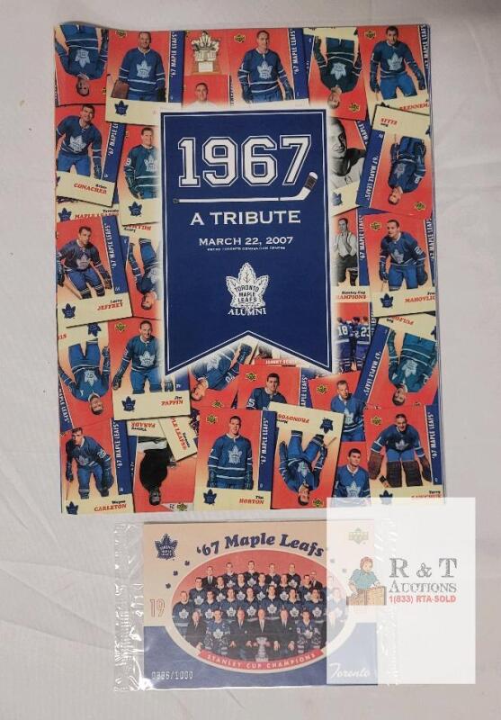Upper Deck 1967 Maple Leafs Stanley Cup Tribute Card #0866/1000 & Alumni Program (2007)