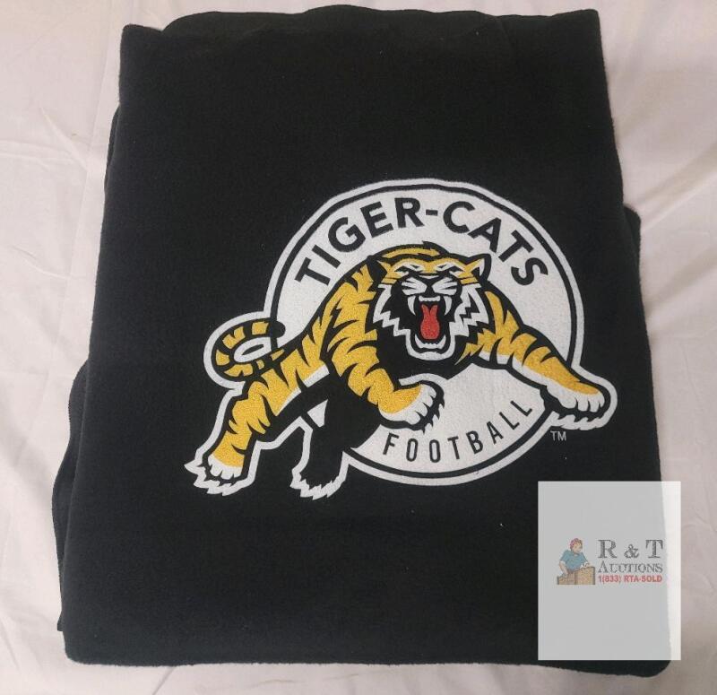 Hamilton Tiger-Cats CFL Fleece Blanket, 60"x50", Official Team Logo, Polyester, Black