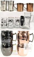 12-Piece Branded Barware : Metal & Glass Mugs, Moscow Mule, Beer Steins, Montana&rsquo;s Boot