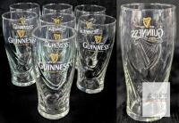 Guinness Gravity Pint Glasses, 20 oz, Gold Harp Embossed, 2013 Mark