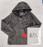 NEW Nautica Men&rsquo;s Medium Black Hooded Lightweight Water & Wind Resistant Jacket Vietnam, Zip Front