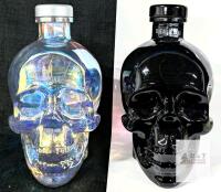 Crystal Head Aurora & Onyx Skull Bottles 750mL, Glass, Canada, Embossed Caps