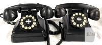 Crosley Model 302 & CR62 Black Rotary-Style Corded Telephones, Push-Button Dial, Vintage Look