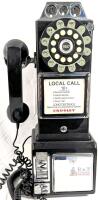 Crosley CR56 Wall Mount Rotary Payphone Replica, 18"x9", Coin Decorative, 2012, Black/Chrome