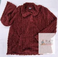 NEW 32 Degrees HEAT Teddy Cable-Knit Pullover Sweater, Burgundy, XXL, Ultra Plush Fleece, Long Sleeve