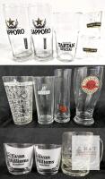 Mixed Lot of Branded Glasses &ndash; Sapporo, Evan Williams, A&W, Forty Creek, Breweries & More