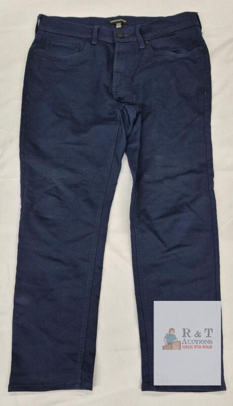 NEW Banana Republic Navy Blue 5-Pocket Pants Men's 34x30 Straight Fit, Made in Bangladesh