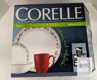 Corelle Winter Holly 16-Piece Dinnerware Set, Vitrelle Glass, Includes Plates Bowls & Mugs