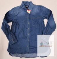 NEW Buffalo David Bitton Women&rsquo;s Denim Shirt, Medium, Blue, Long Sleeve, 100% Cotton, NWT