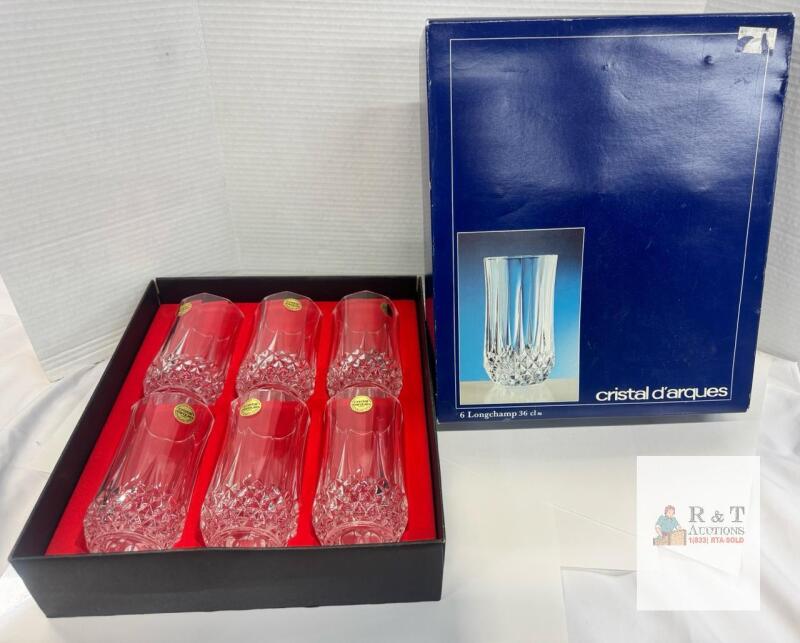 Cristal d&rsquo;Arques Longchamp 6 Highball Glass Set, 12oz, Boxed |