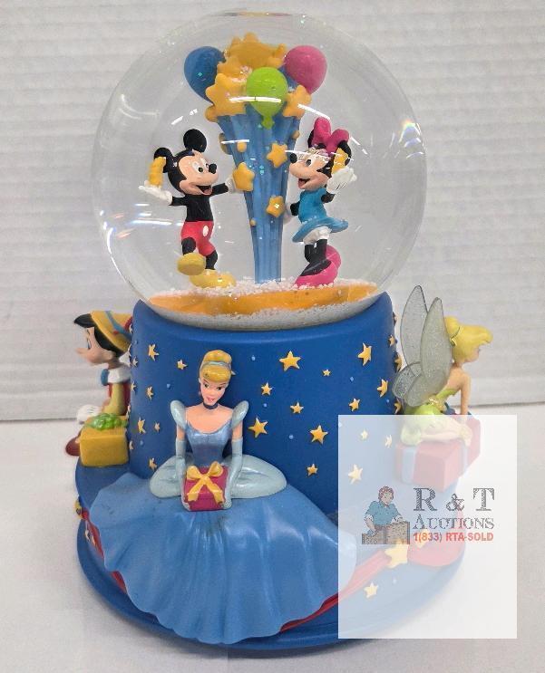 Disney Walt&rsquo;s 100th Anniversary Musical Snow Globe, Hallmark, Mickey Minnie Cinderella Tinker Bell