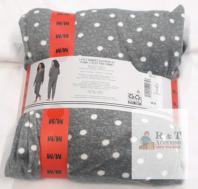 NEW Nautica 2-Piece Women&rsquo;s Sleepwear Set, Medium, Gray Polka Dot Pajamas, Polyester/Elastane