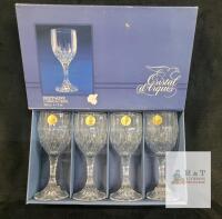Cristal d'Arques Bretagne Crystal Wine Glasses, Set of 4, 6.5oz, France, Original Box, 24% Lead