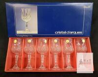 Cristal d'Arques Longchamp 6pc Lead Crystal Liqueur Glasses 2oz France in Box