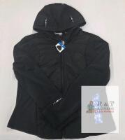 NEW Tuff Athletics Women&rsquo;s Full Zip Athletic Hoodie Jacket Large Black 1B15575, New with Tags