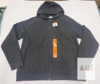 NEW 32 Degrees HEAT Men's Full Zip Hoodie, Dark Gray, Size XXL, Cotton Blend, Lightweight, With Tags