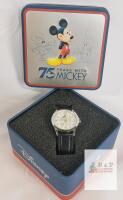 Disney 75 Years with Mickey Mouse 75th Anniversary Collectible Watch, Tin Case, Quartz