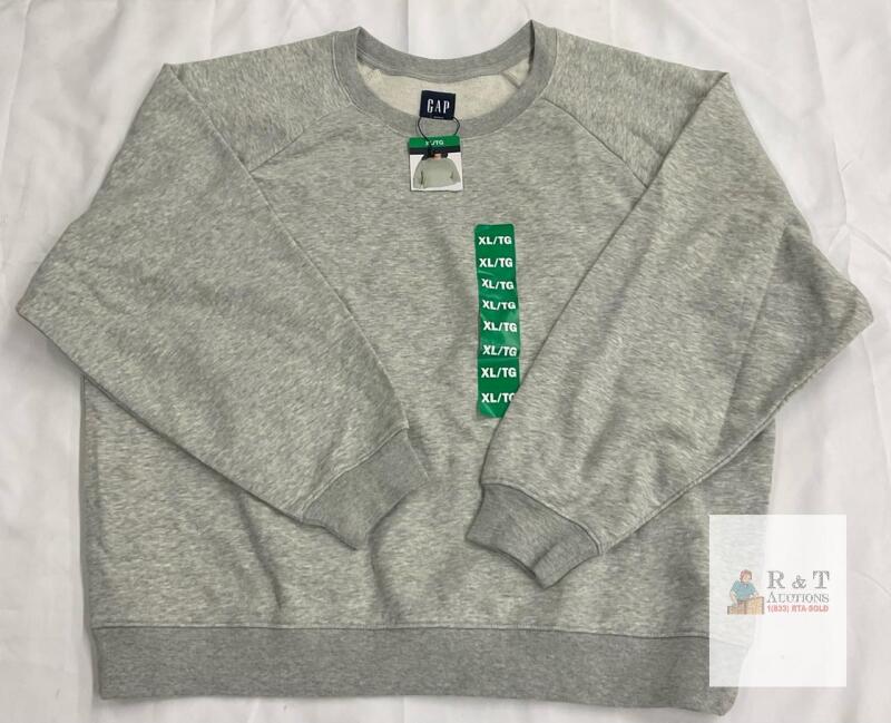 NEW GAP Classic Crewneck Sweatshirt XL Light Gray Heather Cotton Blend Women's New W/ Tags