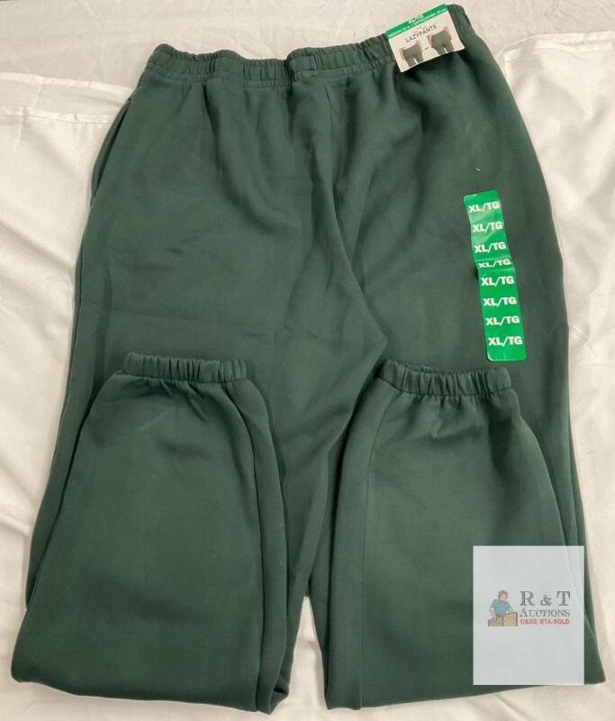NEW LAZYPANTS XL Sweatpants, Dark Green, 30" Inseam, Eco Fabric, Elastic Waist, L42965LZC