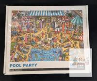 NEW Kanglejia Pool Party 1000 Piece Jigsaw Puzzle &ndash; 27.56 x 19.69 in, Ages 14+, Sealed, Cartoon Theme