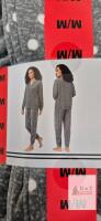 NEW Nautica 2-Piece Women's Pajama Set, Medium, Gray with White Polka Dots, Polyester/Spandex