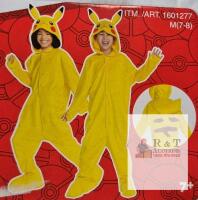NEW Pok&eacute;mon Pikachu Licensed Kids Onesie Costume, Medium (7-8), Hood, Tail, ITM 1601277