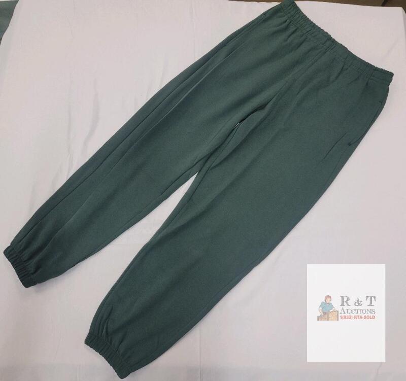 NEW Lazypants Sweatpants, Large, Dark Green, 29.5&rdquo; Inseam, Cotton/Polyester Blend, Relaxed Fit